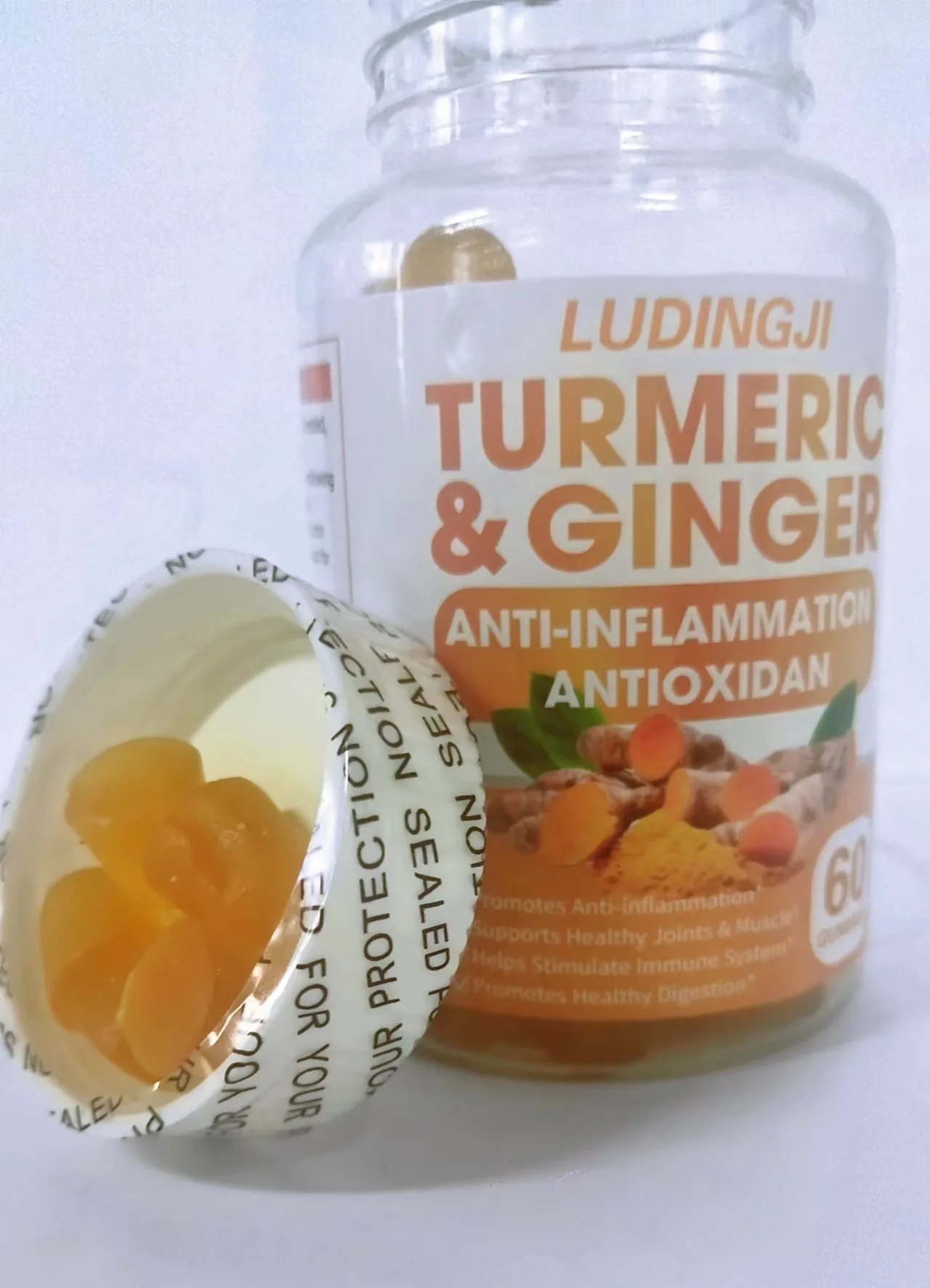 

60 Turmeric Ginger Curcumin Promotes Anti-inflammation Supports Healthy Joints & Muscle Helps Stimulate Immune System