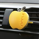 Автомобильный освежитель воздуха в форме яблока, оригинальный ароматизатор апельсина, лимона, яблока, клубники, лаванды, автомобильные аксессуары