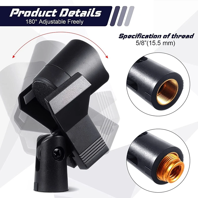 4 шт. клипса-держатель для микрофона с адаптерами |