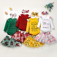 newborn baby girls outfit set autumn and winter girls baby printed romper skirt set childrens clothing newborn baby clothes