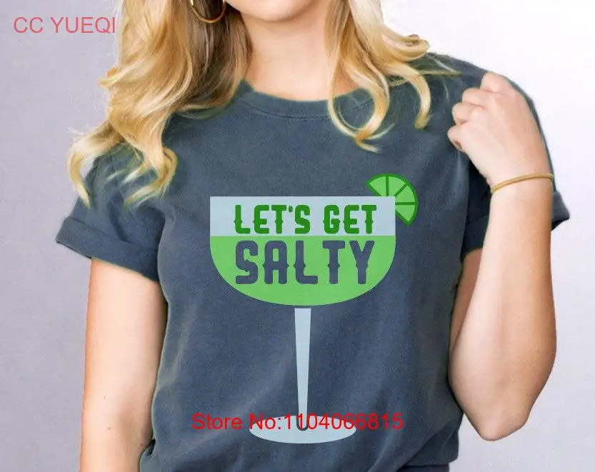 Футболка Let's Get Salty Indigo забавная футболка Маргариты Taco Tuesday Day Drinking For Best Friend с