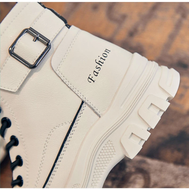 Xiaomi SALUDAS Winter Shoes Genuine Leather Fashion Boots Women Ankle Boots Thick Sole Waterproof Outdoor Casual Sneakers Women