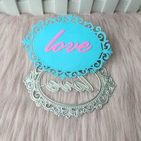 new love lace picture frame metal cutting die mould scrapbook decoration embossed photo album decoration card making diy