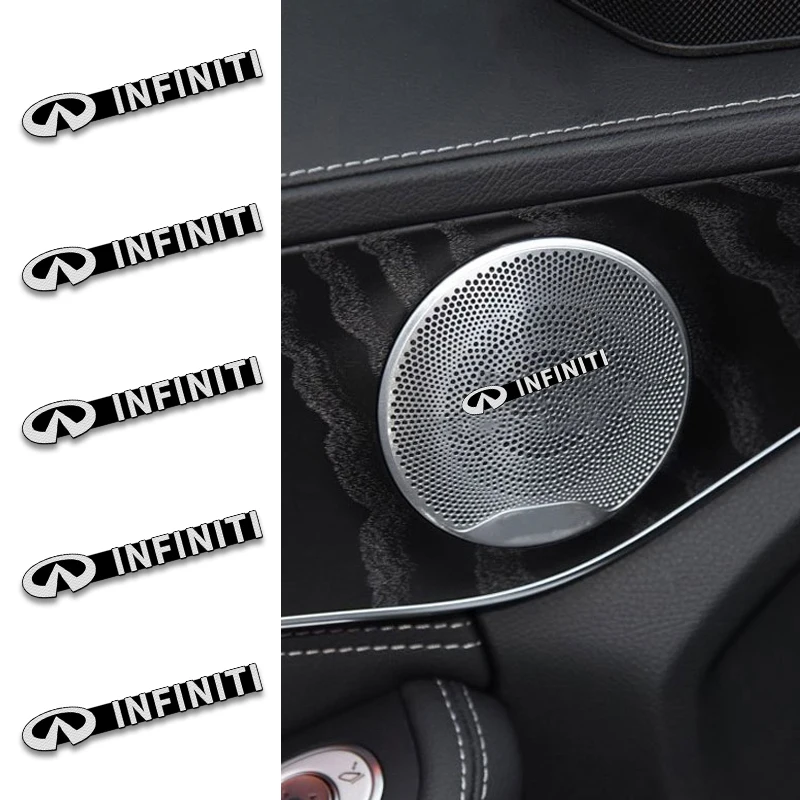 

1pcs Car Steering Wheel Badge Interior Styling Audio Sticker For INFINITI FX35 Q70 Q50 Q30 QX30 QX50 QX70 M37 G35 G37 FX37