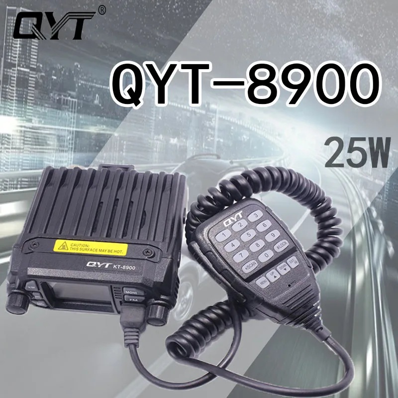 

Mini Mobile Radio QYT KT-8900 Latest Version Four Color 25W Dual Band 136-174/400-480MHz Mobile Transceiver Two Way Radio