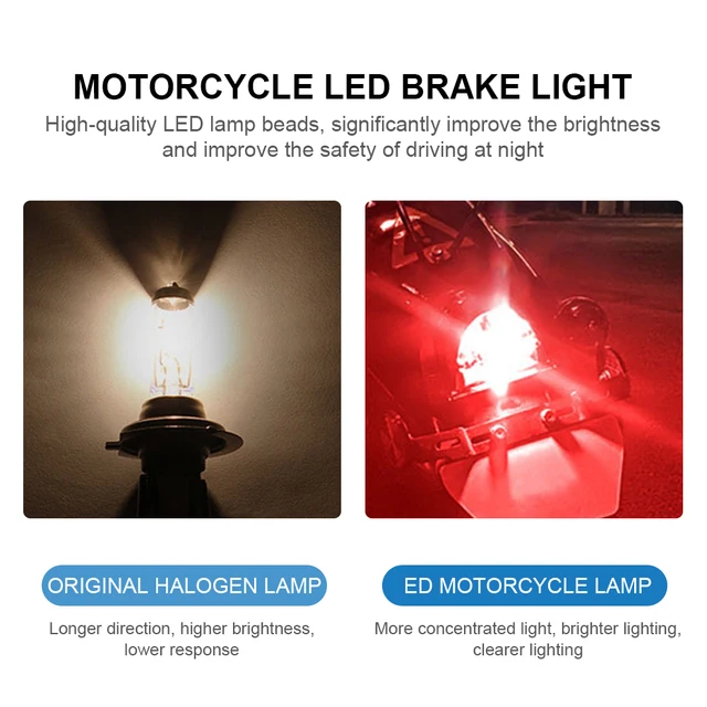 Strobe LED Brake Lights Bulbs 12V Strobe LED Taillights Universal Reverse Brake Parking Lamps for Cars Trucks Motorcycles Trail 6