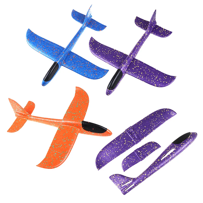

DIY 48cm Hand Throw Flying Glider Planes Toys For Children Foam Aeroplane Model Party Bag Fillers Flying Glider Plane Toys Game