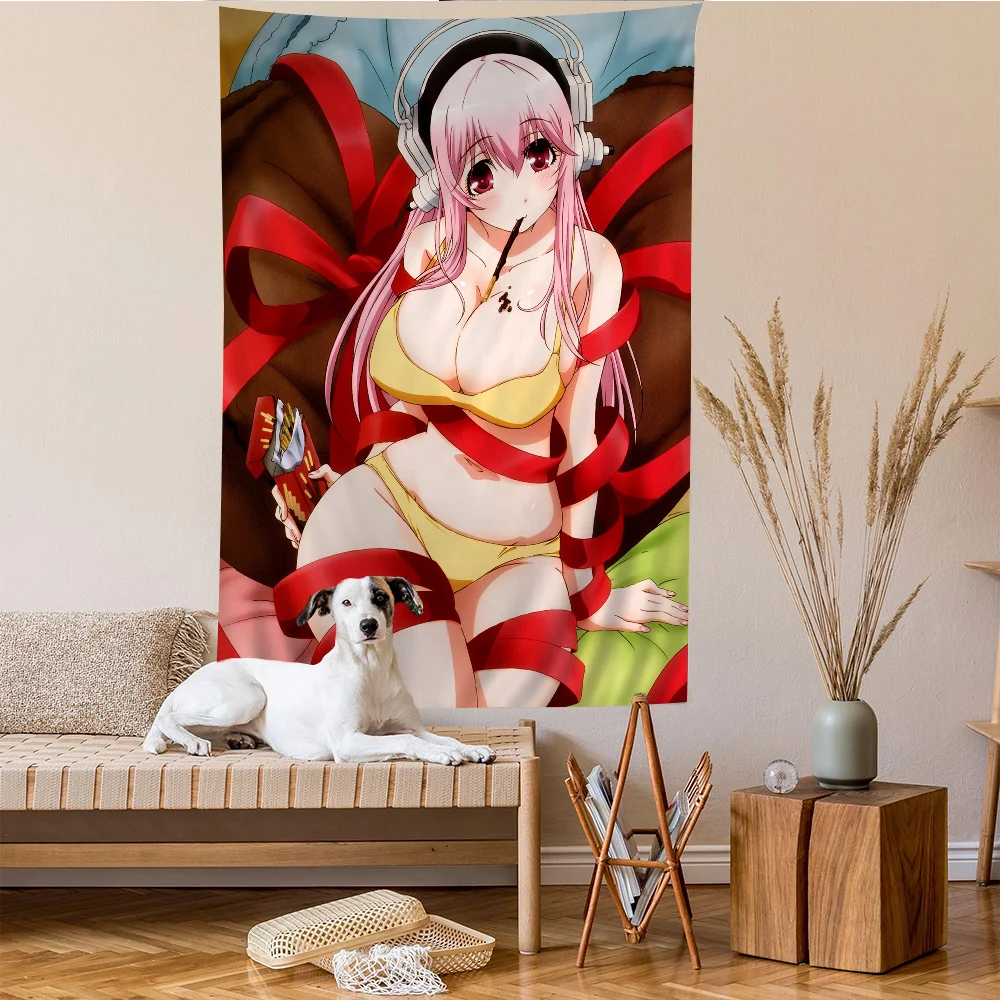 Супер Sonico Манга Аниме гобелен аниме подвесной Таро хиппи настенные коврики Dorm