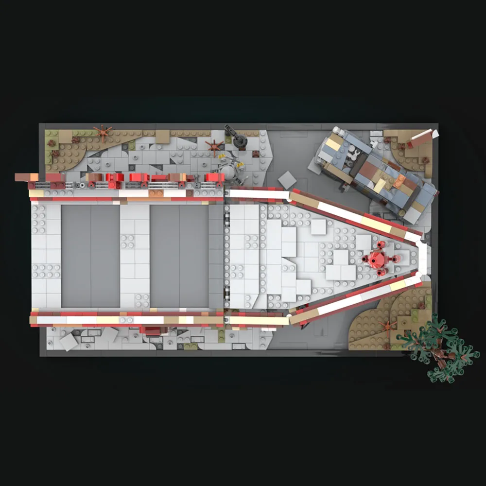 Новинка 2168 шт. горячая распродажа уличная сцена Moc Fallout 4 красный ракетный