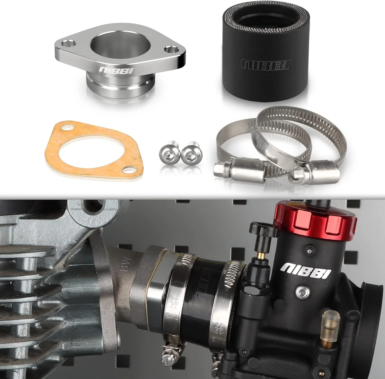 

Замена впускного коллектора NIBBI с ЧПУ для горизонтальных двигателей CG, высокопроизводительный адаптер карбюратора для мотоцикла PE PWK