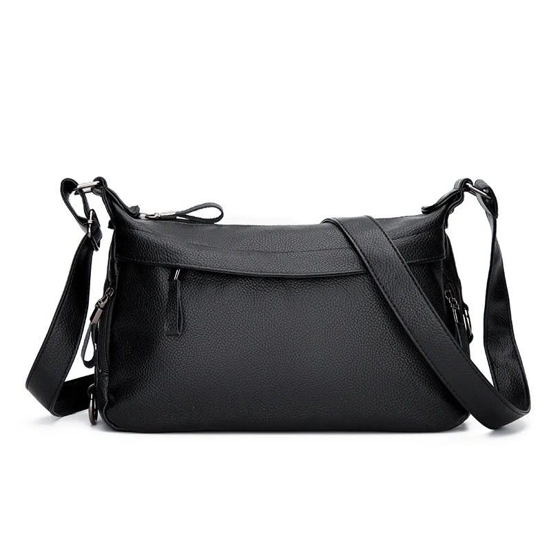 

Purse new soft leather one shoulder bag simple and fashionable one shoulder bag fashionable hand-held messenger bag