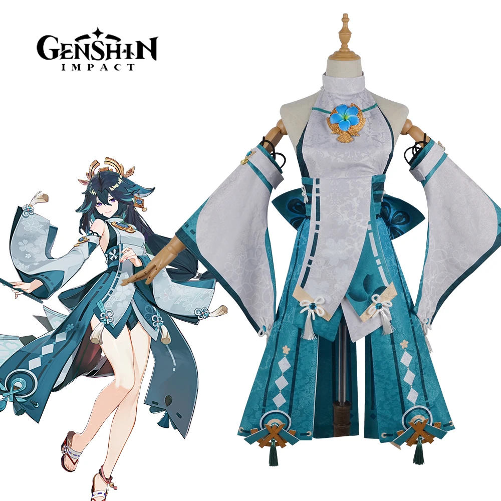 

Yae Miko Xiao Cosplay Costume for Genshin Impact Game Uniform Outfit Clothes Halloween Party Full Set Anime Wig Women