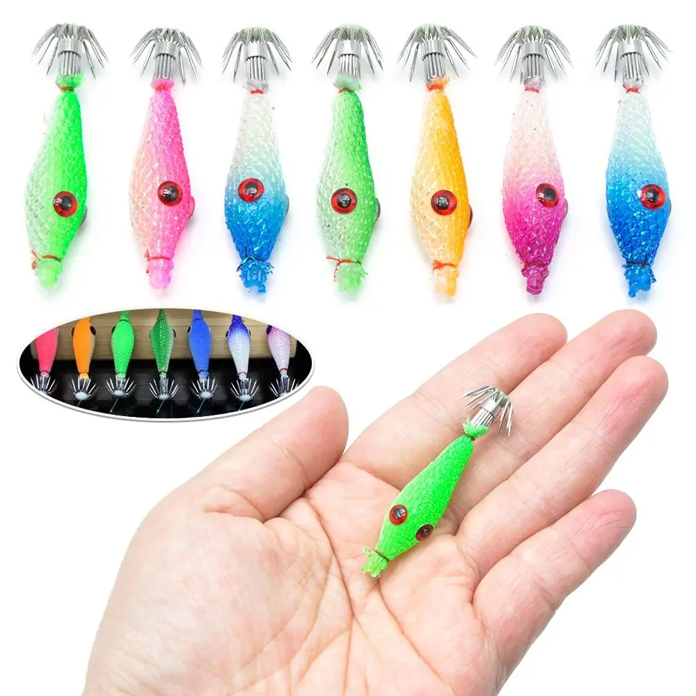 

7Pcs/Pack Durable Micro Floating 2.4g 5.5cm Fishing Accessories Squid Hooks Artificial Baits Fishhooks Soft Lure Jig