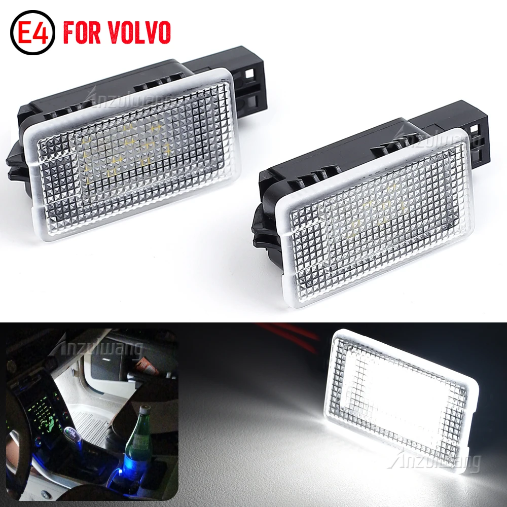 2x LED Courtesy Footwell Door Welcome Light Led Trunk Boot Lamp For Volvo C30 V50 S60 S60L V40 S40 S80 V60 XC60 XC70 XC90