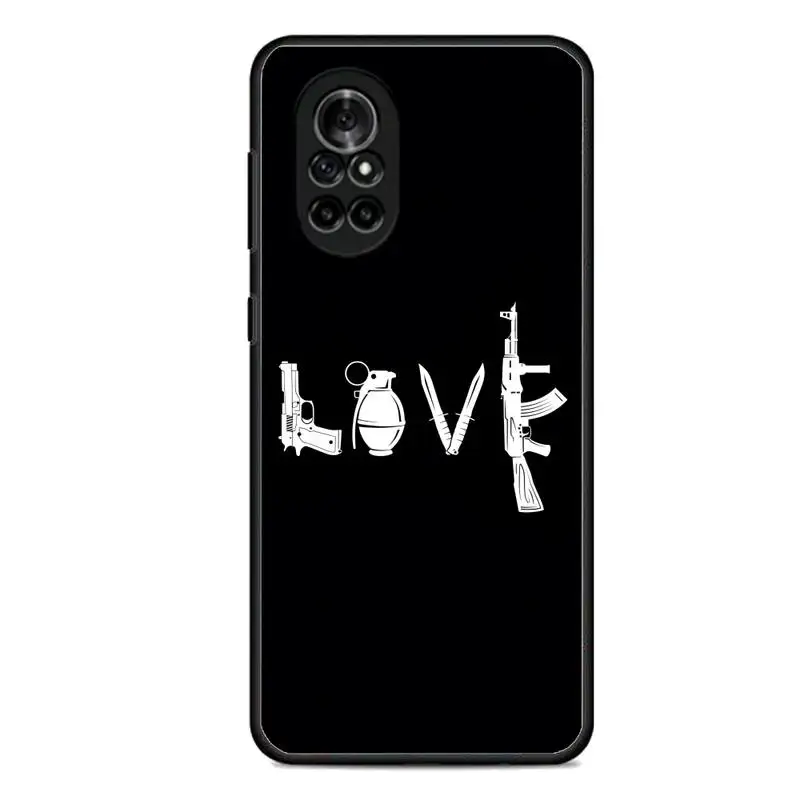 Чехол AK 47 Gun для телефона Huawei Y9 Y7 Y5 Y6 Prime 2019 Y9s Mate 30 20 10 Lite 40 Pro Nova 5t |