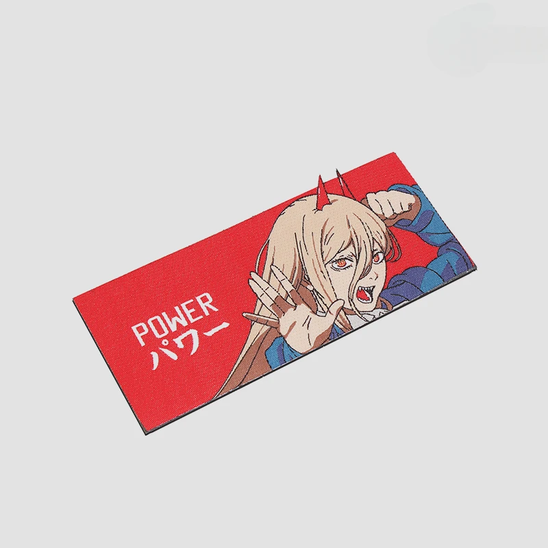 Аниме бензопила человек пава вышивка нашивка крючок и петля искусственная