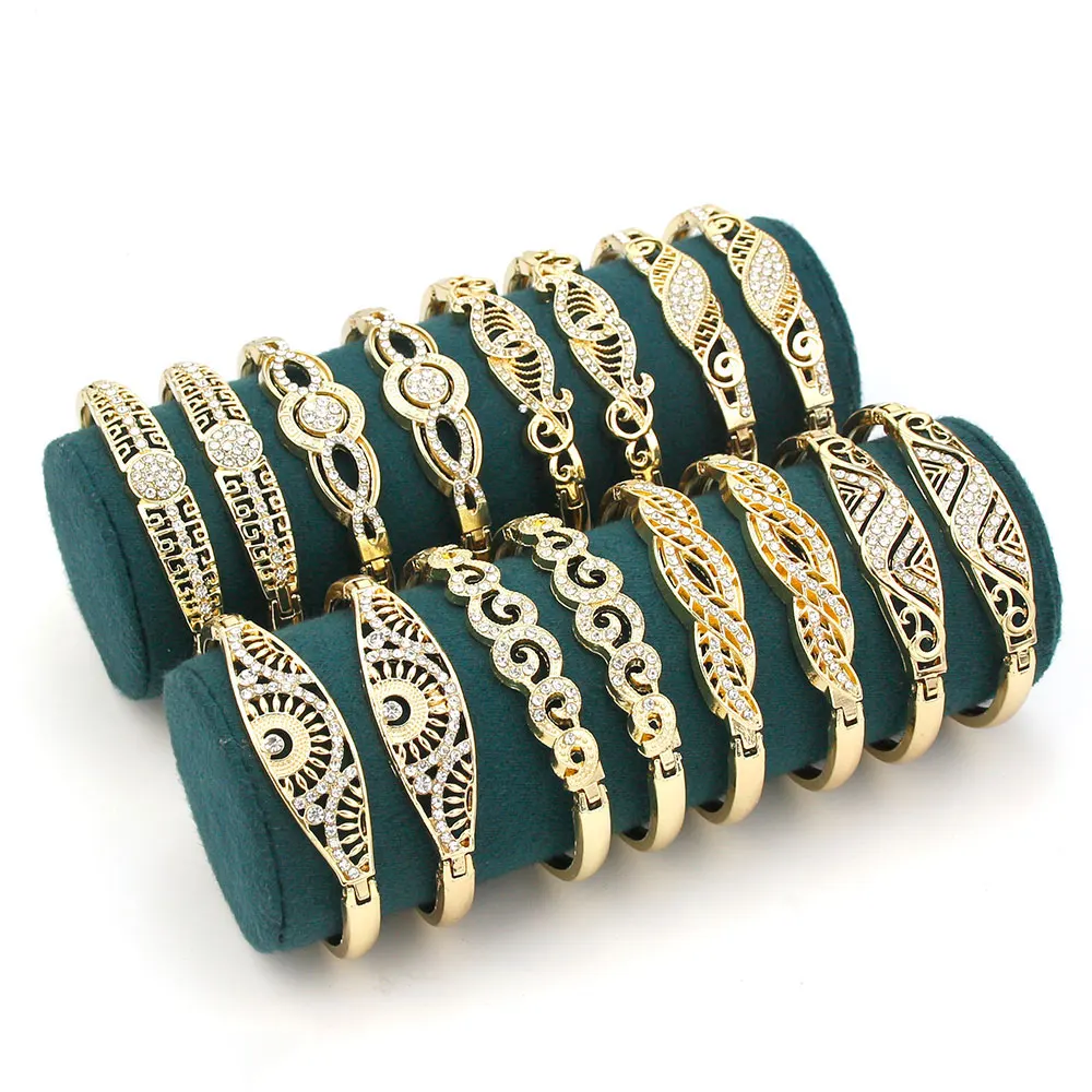 Sunspicems, женский браслет золотого цвета, арабский цветок, браслет, Марокко, браслет с подвеской, Алжир, боковой Открытый браслет, свадебные украшения для невесты