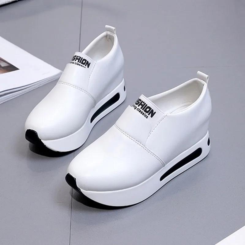 

Comemore New Women Slip-On Platform Shoes Woman Casual Ladies Sport Flats Wedges Inner Heightening Sneakers 2022 Zapatos Mujer