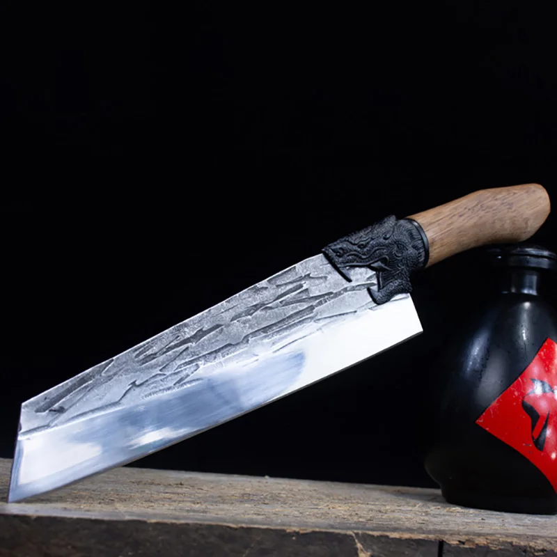 

9,5 дюймовый нож Kiritsuke ручной работы кованый острый Кливер нарезка Longquan кухонный нож деревянная ручка инструменты для приготовления пищи кит...