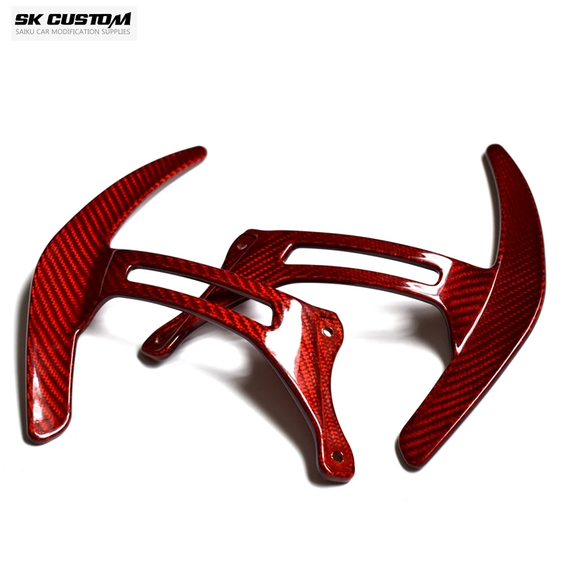 Фото Карбоновые переключатели рулевого колеса SK CUSTOM для Ferrari 458 Italia 2010-2015 F12 Berlinetta F1, расширенные переключатели с лопастями №2