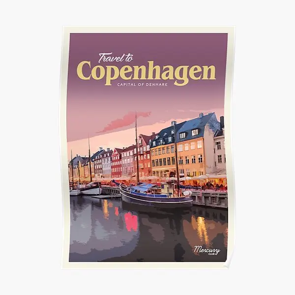 Копенгагенский плакат, современная картина, винтажная роспись, художественное украшение, забавный домашний декор, картина для комнаты, стена без рамки