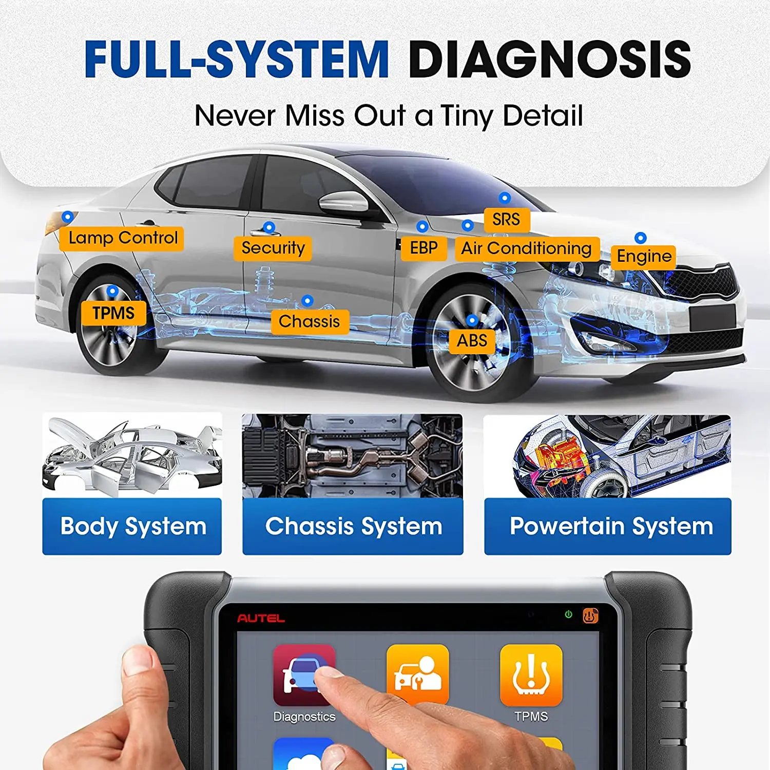 Профессиональный сканер Autel MaxiPRO MP808TS PRO TPMS полный диагностический инструмент для