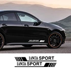 Для Lancia Delta STRATOS Y Phedra Thema Ypsilon аксессуары для автотюнинга 2 шт. наклейки на двери автомобиля виниловая пленка наклейка