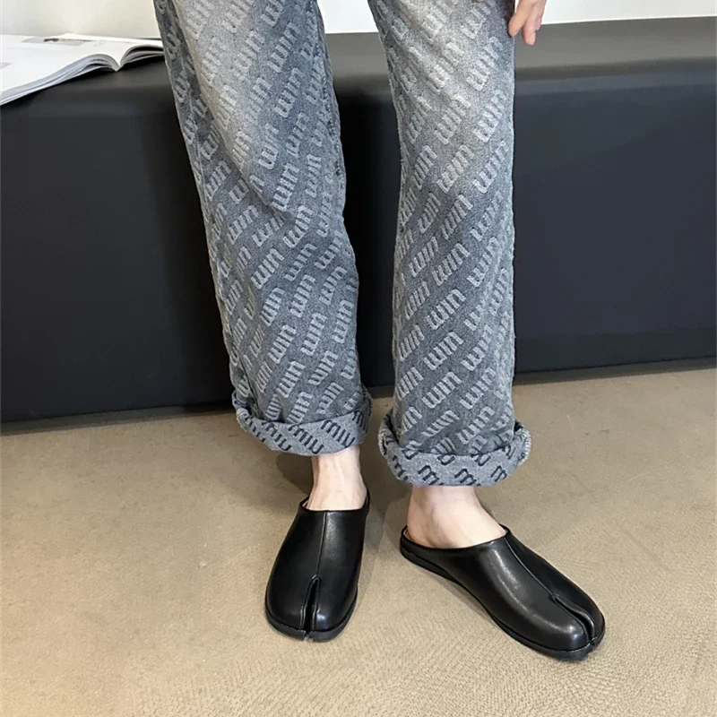 Женские туфли без застежки мягкие лоферы на плоской подошве с круглым носком