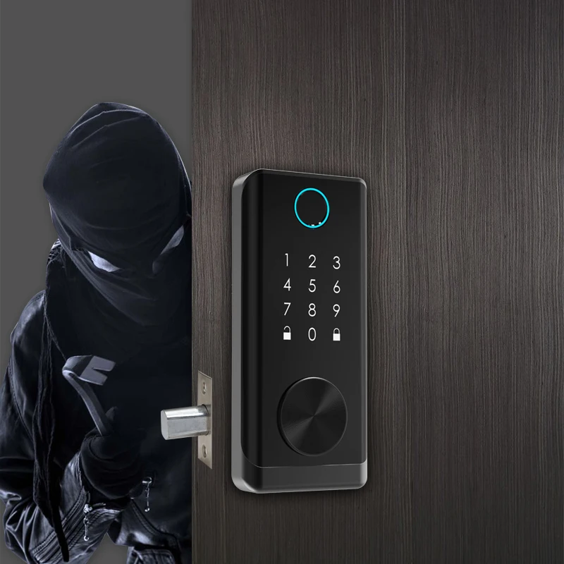 Купить Замок дверной со встроенным датчиком отпечатков пальцев YiHESZ TTLOCK/TUYA, автоматический замок с Bluetooth, паролем, IC-картой, Умный Замок с защелкой