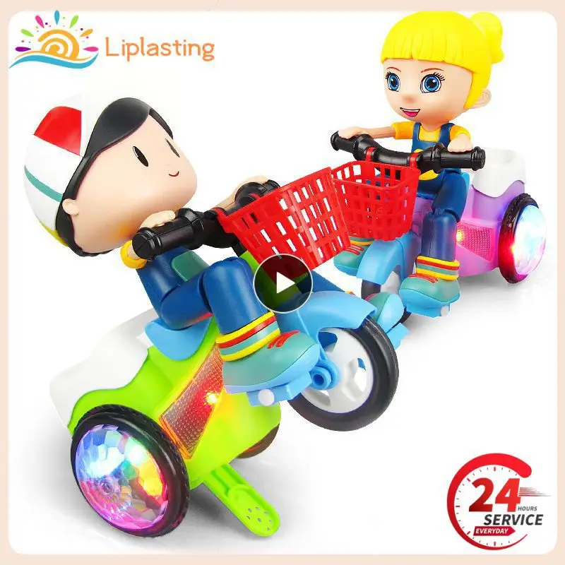 

New 360 Degree Rotating Toys Car Electric Stunt Tricycle Model Toy Car With LED Light Music Children Birthday Christmas Gifts