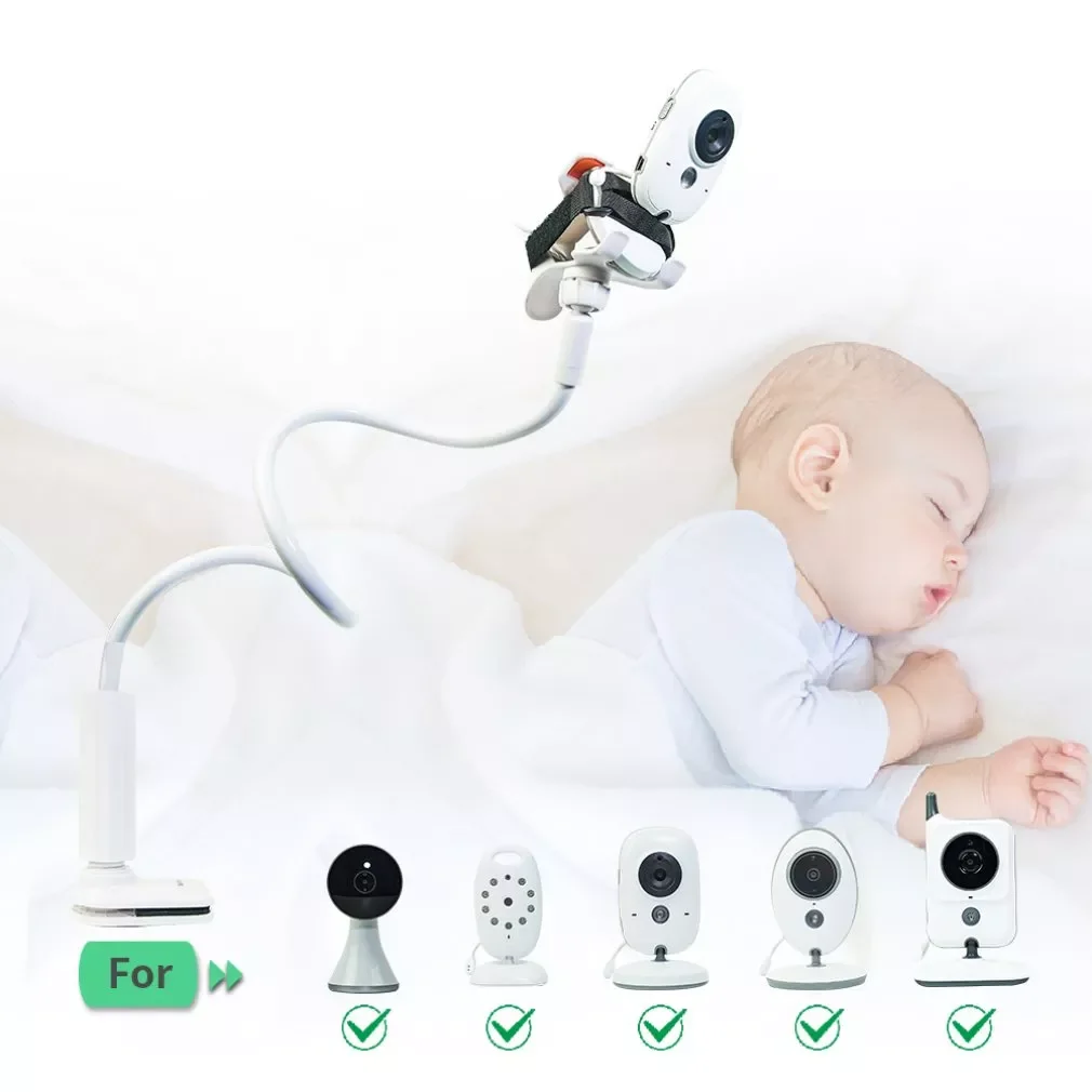 

Multifunction Universal Camera Holder Stand for Baby Monitor Mount on Bed Cradle Adjustable Long Arm Bracket