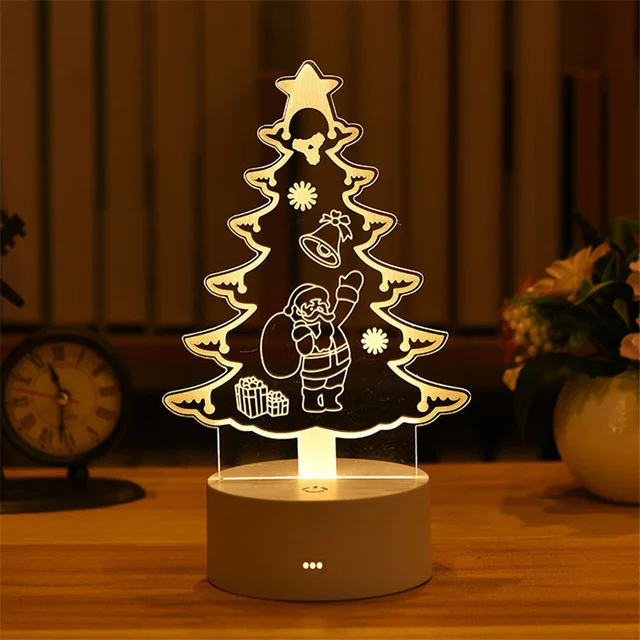 Children's night light 3D toy Christmas goods lighting projector printing bedroom decoration | Дом и сад