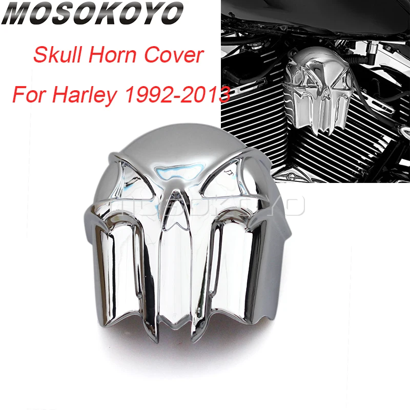 Чехол с изображением черепа и рога для Harley Softail Dyna Touring 92-13 стрит Боб Роуд король