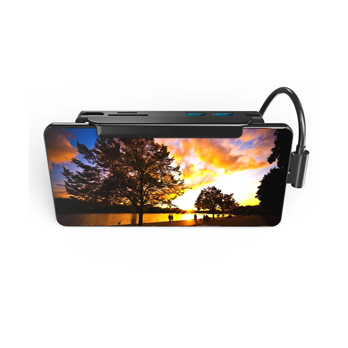 

USB-концентратор 3,0 87 Вт PD HDMI-совместимый конвертер Type C 90 градусов многофункциональный боковой адаптер с зажимом для iPad Macbook Pro