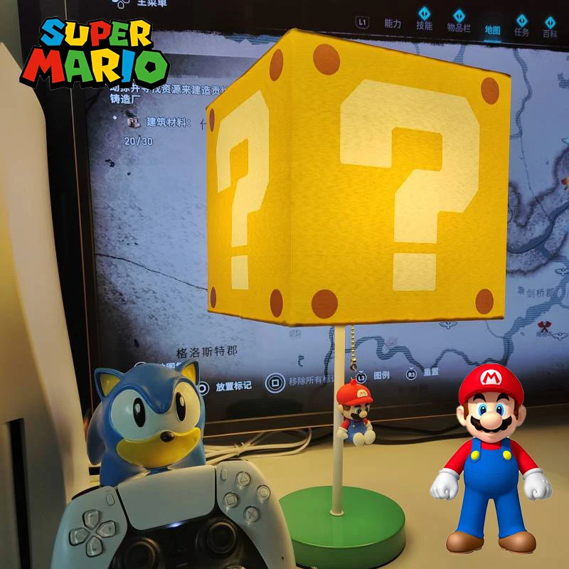 New Super Mario Rechargeable Night Light USB Table Lamp Led Desk Lamp Home Decor Lights Indoor Lighting Bedroom Lamps Decor Gift