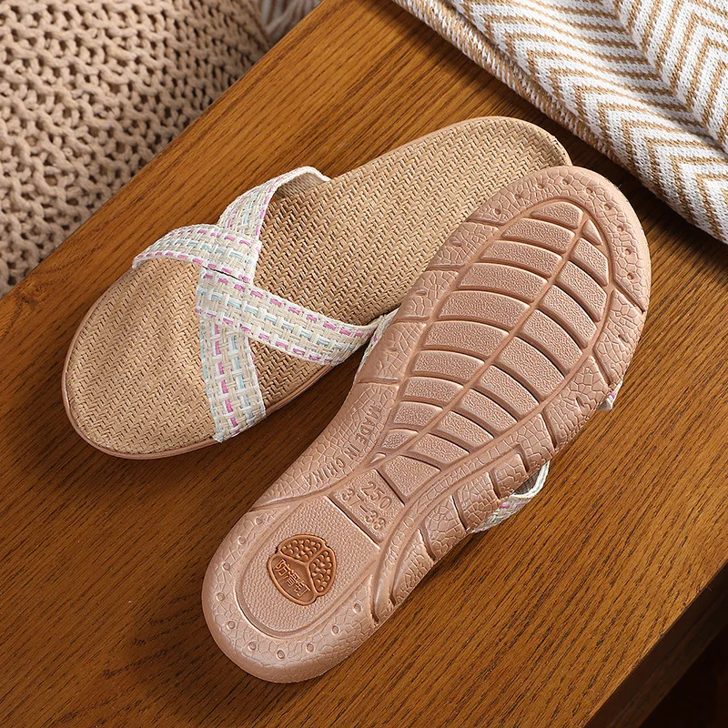 

Шлепанцы для пар, Нескользящие, мягкие, удобные, домашние тапочки, плоская подошва, весна-лето