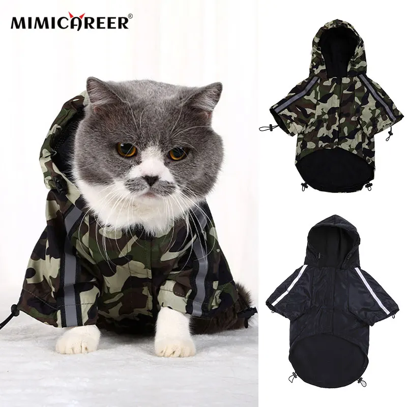 

Pet Waterproof Hooded Cat Raincoat Reflective Jumpsuit Rain Coat for Small Medium Large Dog Outdoor Coat Cats Clothing