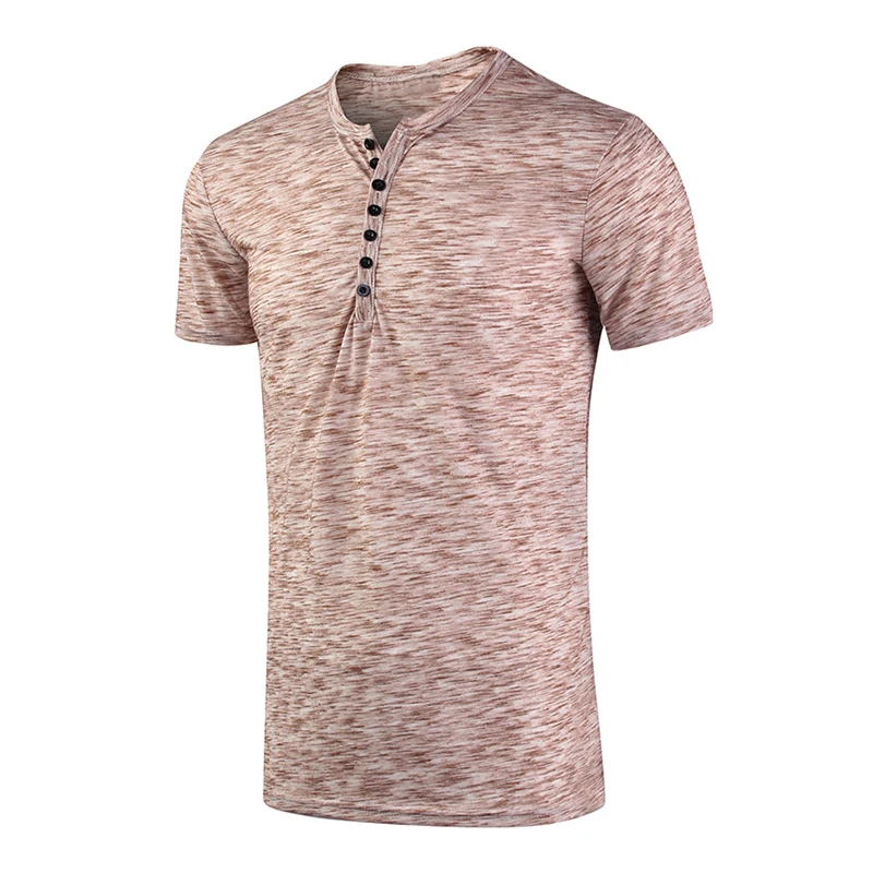 

Men T Shirt Short Sleeve T-shirt Men's Fashion V Neck T Shirt Button Tshirt Tops Tees New Arrive Male Stylish Clothing
