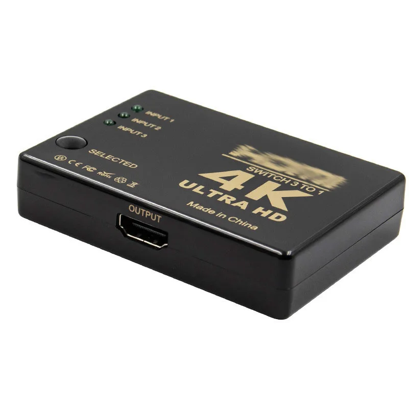 3-портовый Вход 1080P Переключатель HDMI-совместимый переключатель разветвитель для