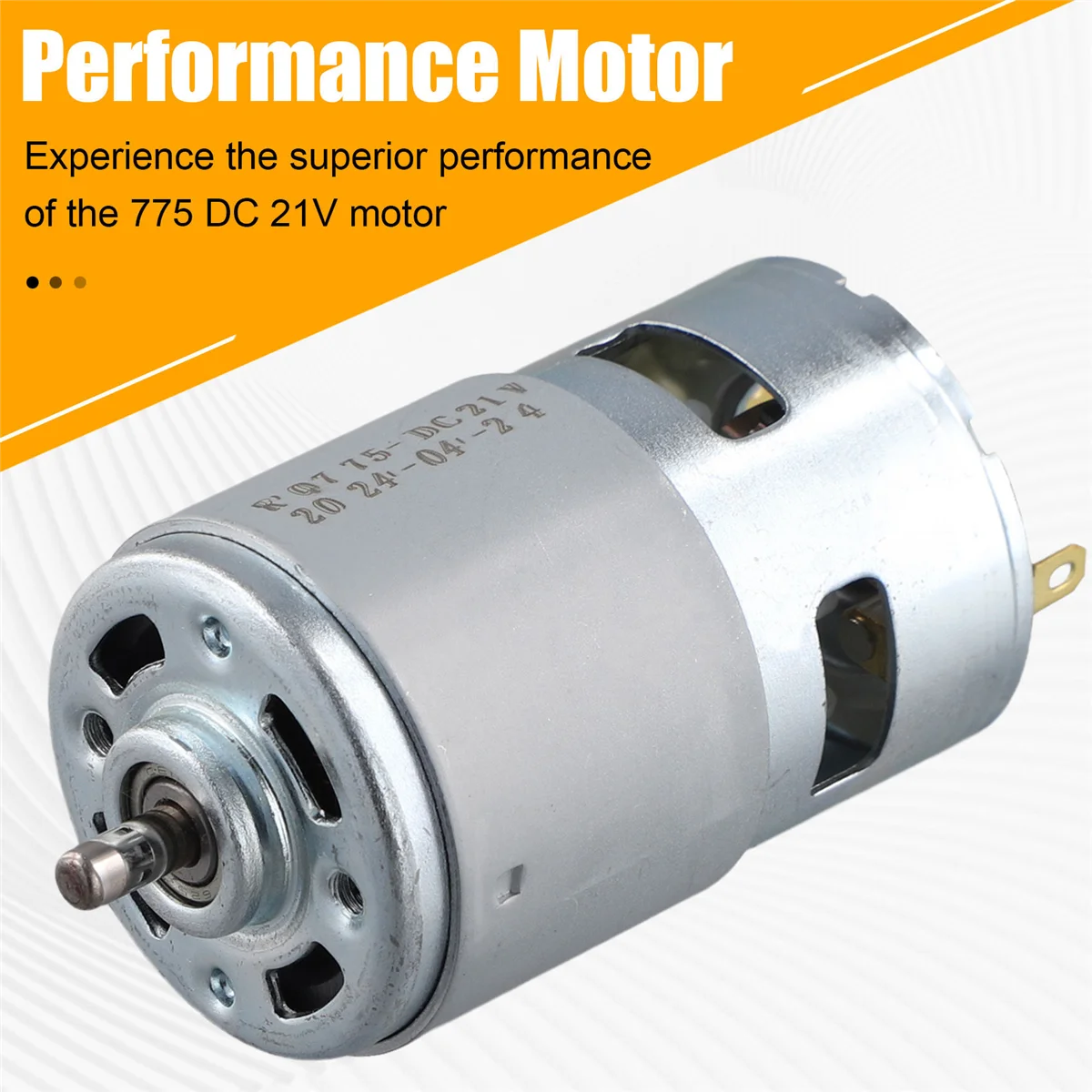 775 DC 21V Малый щеточный двигатель Высокоскоростной бесшумный Мощный с двойным