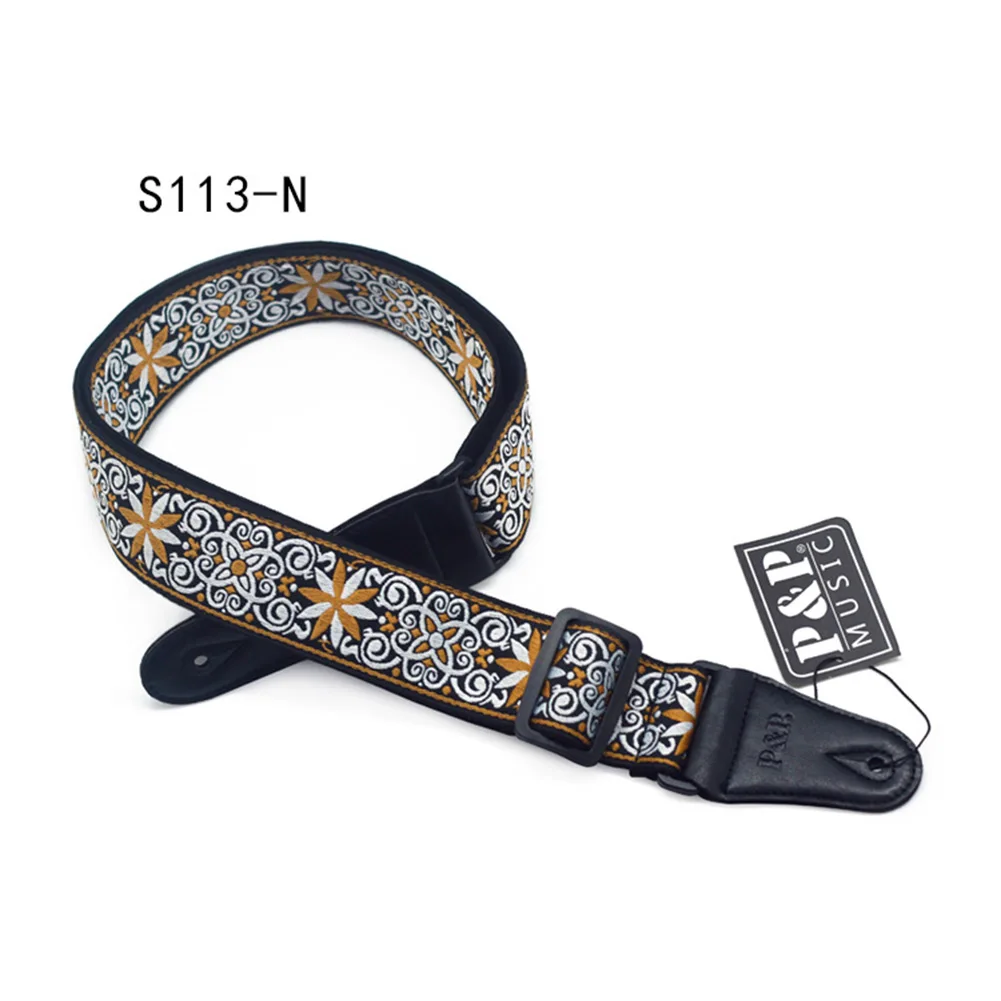 Guitar Strap Adjustable Embroidered Cotton Widening And Thickening Accessories For Guitar Classical Pattern Guitar Strap enlarge