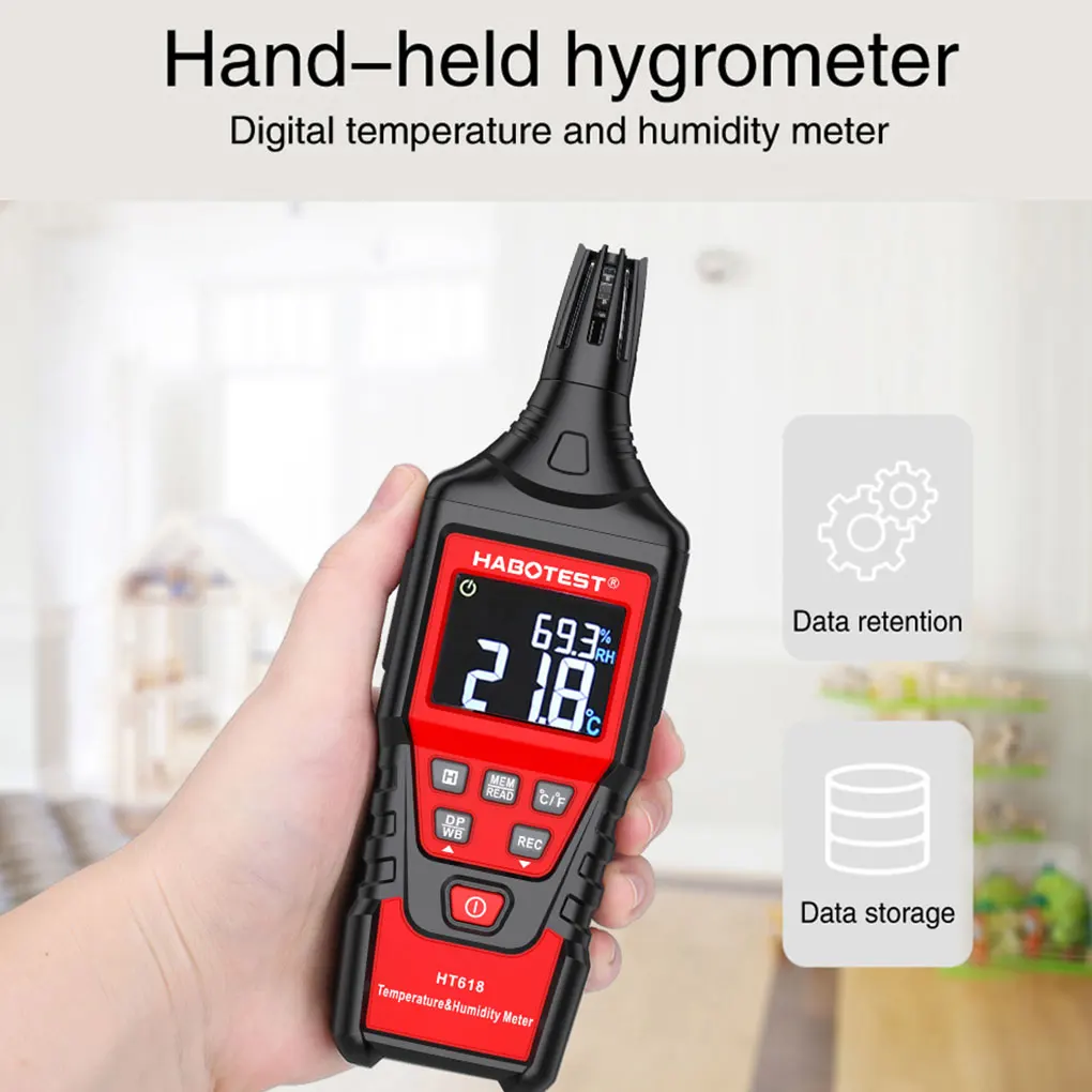 

Digital Thermometer High Precision Tester Humidity Home Gauge Wet Dew