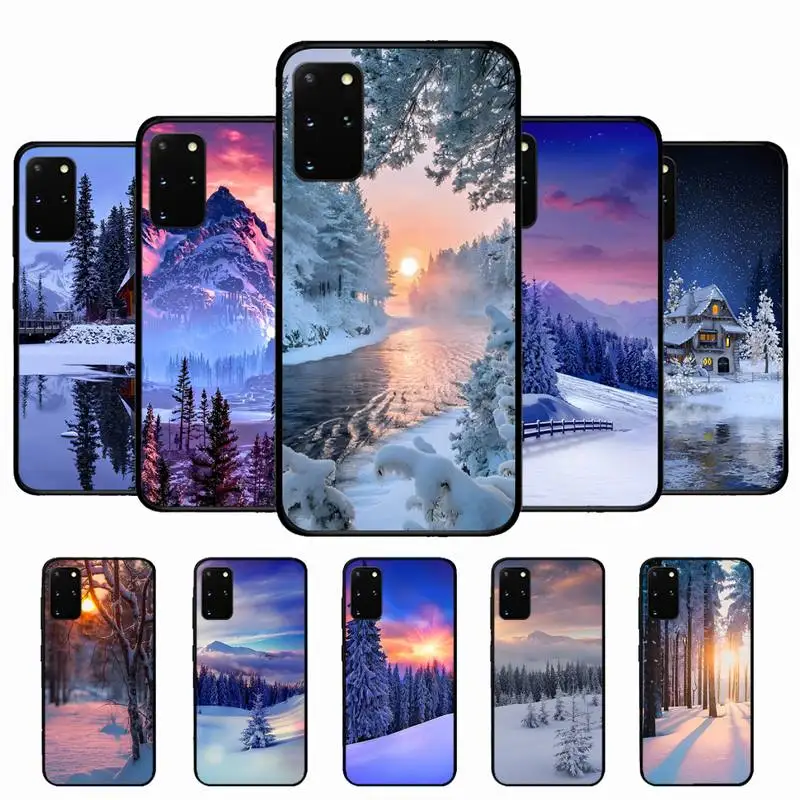 

Cute Winter Snow Phone Case for Samsung S10 21 20 9 8 plus lite S20 UlTRA 7edge