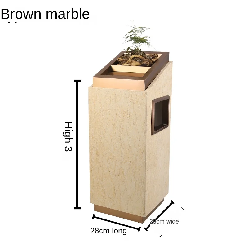 Мусорная корзина в европейском стиле для вестибюля отеля с пепельницей из
