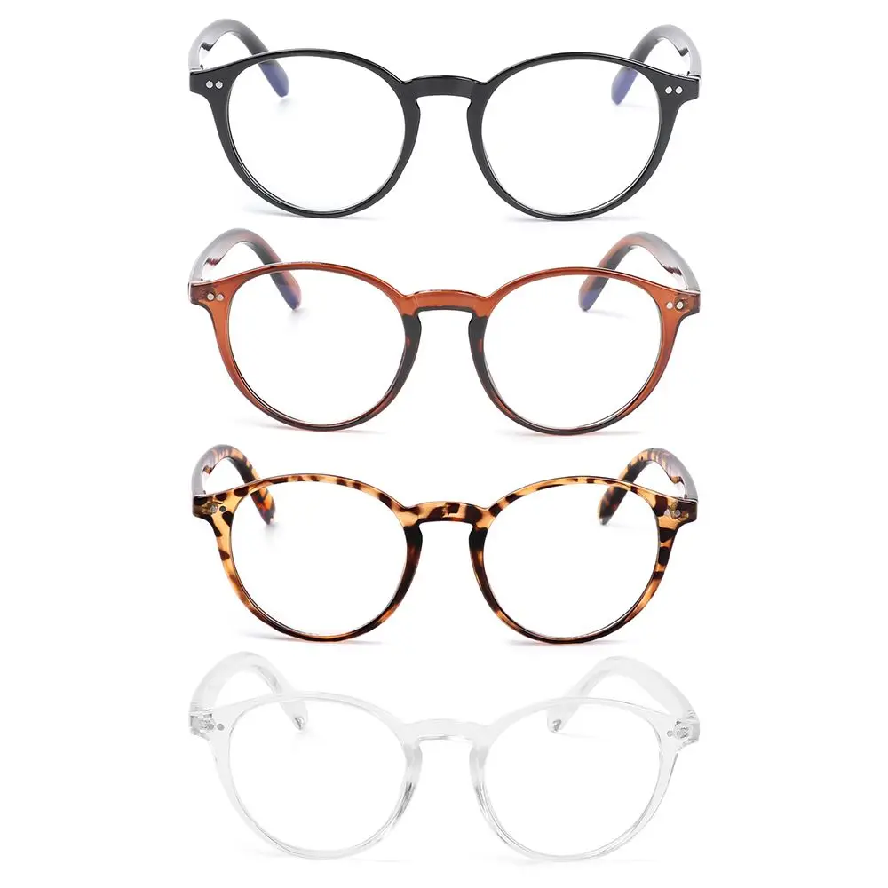 

Fashion Round Retro Ultralight Flat Mirror Eyewear Optical Spectacles Blue Light Blocking Glasses Gaming Filter Glasses