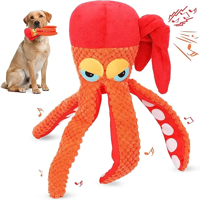 

Squeaky Dog Toys Octopus Plush Dog Toy Interactive Dog Chew Toys for Small Medium Large Dogs Reduce Boredom and Cleaning Teeth