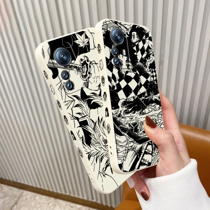 

Demon Slayer Anime Comics Art Phone Case For Xiaomi Mi 13 12S 12 12X 12T 11i 11T 11 10 10S Pro Lite Ultra 5G Liquid Left Rope