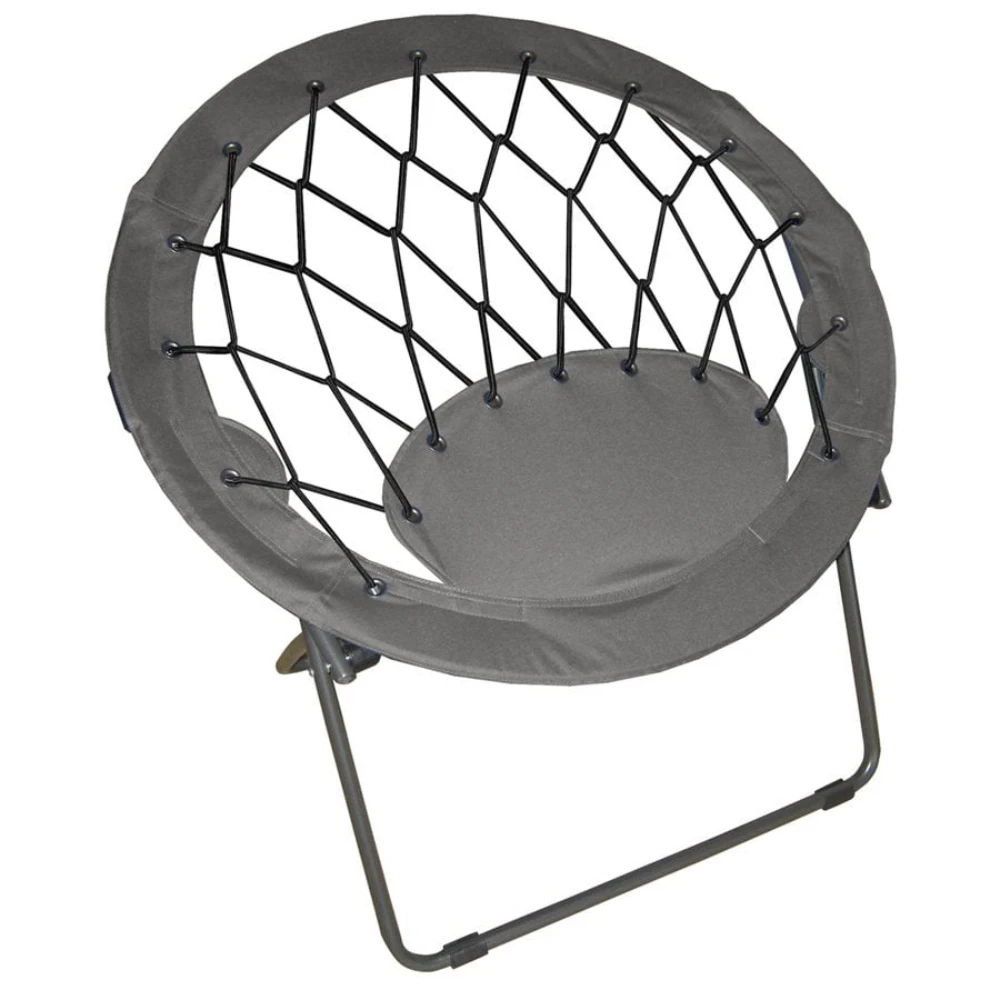 

Polyester Bungee Chair Portable Folding Chair Web, Grey