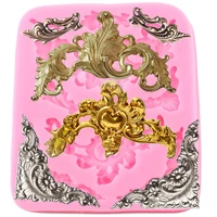baroque scroll relief fondant silicone mold cake border decorating tools diy cupcake chocolate gumpaste candy resin clay moulds