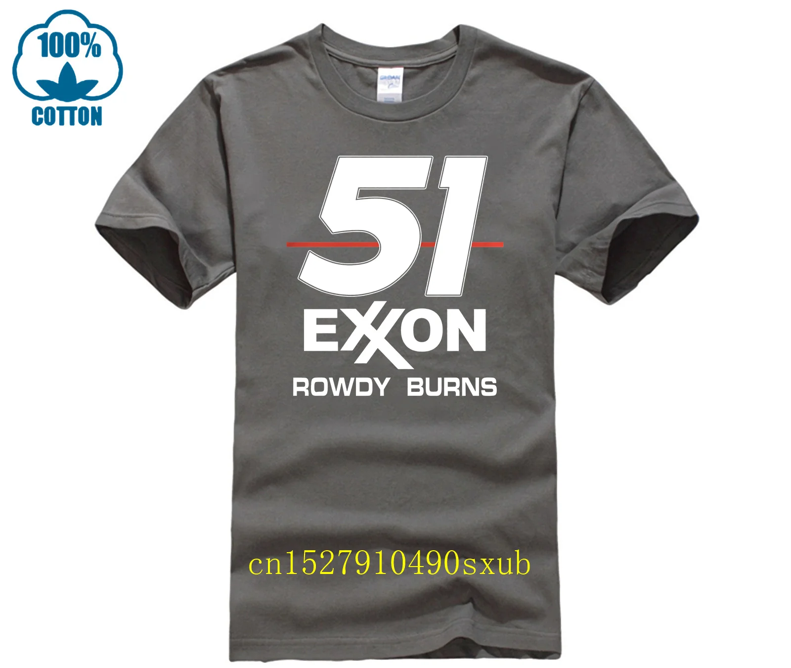 Фото Забавная футболка Rowdy Burns Days Of Thunder - 51 Exxon, мужская футболка №4